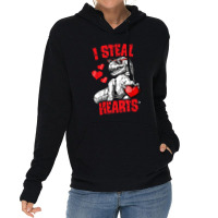 Boys Valentines Day Kids Dinosaur T Rex Lover I Steal Hearts Lightweight Hoodie | Artistshot