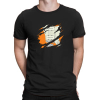 Ripped Electric Guitar Offset Style Orange Color T-shirt | Artistshot