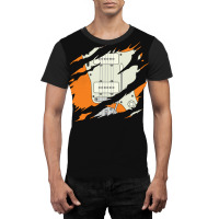 Ripped Electric Guitar Offset Style Orange Color Graphic T-shirt | Artistshot