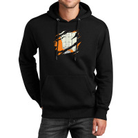 Ripped Electric Guitar Offset Style Orange Color Unisex Hoodie | Artistshot