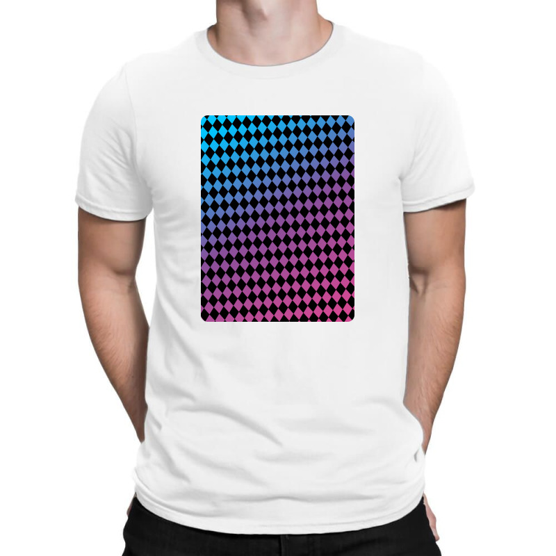 Abstract Pattern Of Chessboard Squares Blue Purple Gradation Color T-shirt | Artistshot