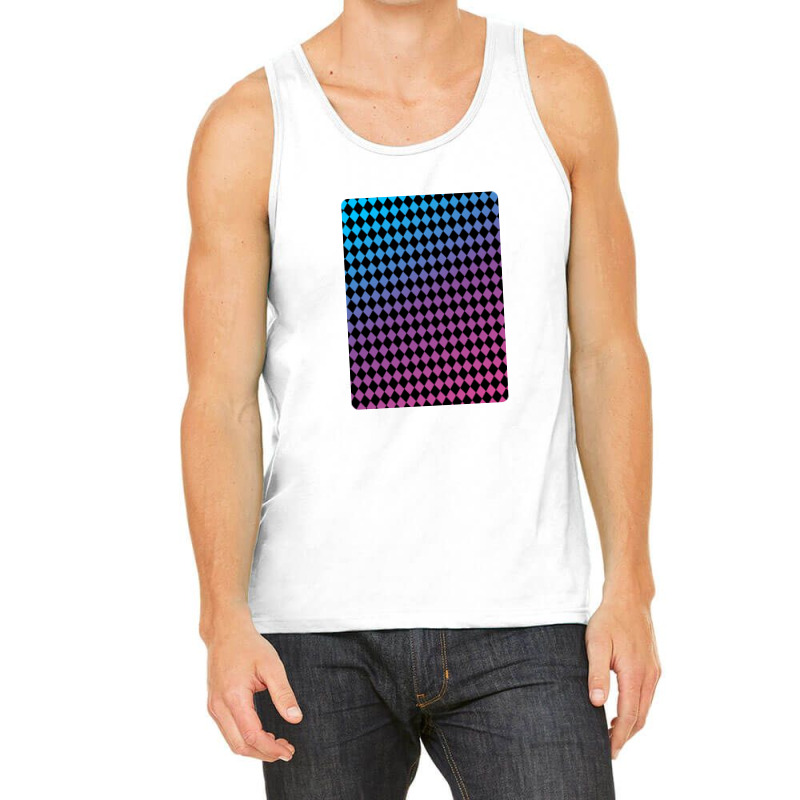 Abstract Pattern Of Chessboard Squares Blue Purple Gradation Color Tank Top | Artistshot