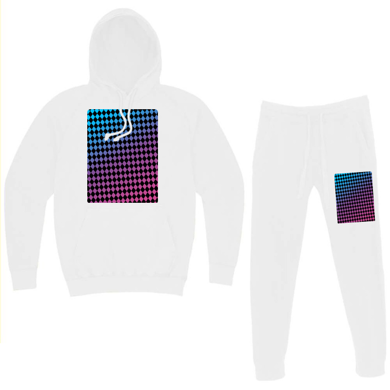 Abstract Pattern Of Chessboard Squares Blue Purple Gradation Color Hoodie & Jogger Set | Artistshot