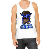 Colon Cancer Warrior Afro Messy Bun Tank Top | Artistshot