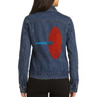 Flight Over Mars Ladies Denim Jacket | Artistshot