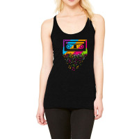 Retro 80's 90's Music Notes Cassette Tape Racerback Tank | Artistshot