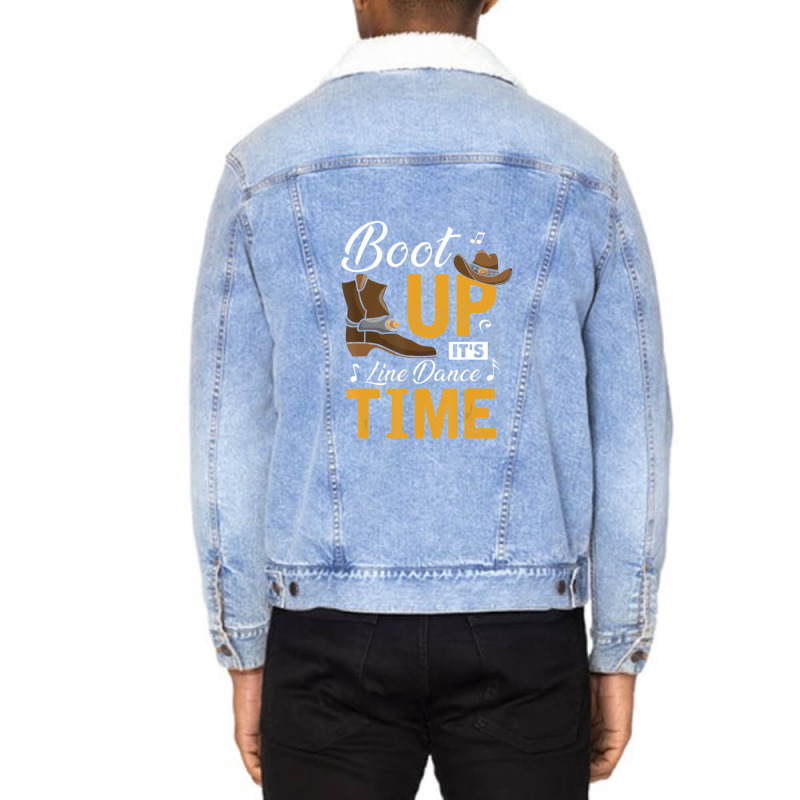 Boot Up It's Line Dance Time Cowboy Western Music Country Unisex Sherpa-Lined Denim Jacket by RafaelGonzalezRamirez | Artistshot