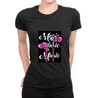 Music In Ear Headphones Songs Songs Ladies Fitted T-shirt | Artistshot