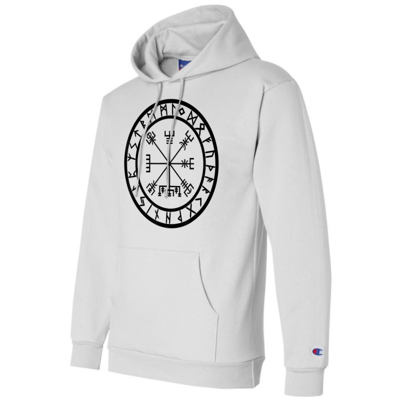 Vegvisir   Rune Circle T Shirt Champion Hoodie by ald1heberts | Artistshot