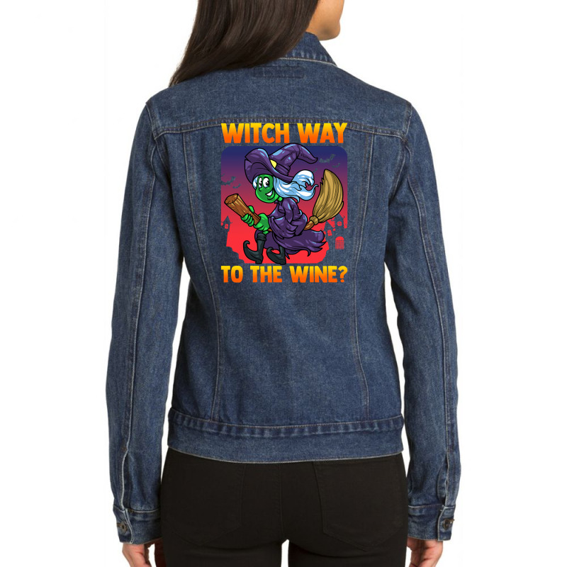 Cute Halloween Boo Pumpkin Magic Ladies Denim Jacket by AdeArt | Artistshot