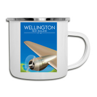 Wellington New Zealand Flight Poster 1.png Camper Cup | Artistshot