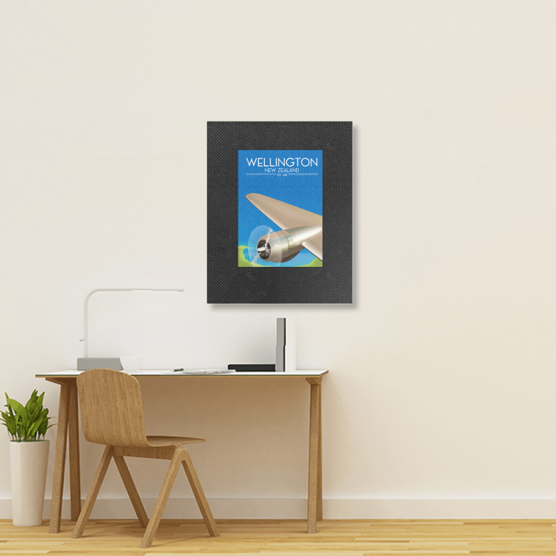 Wellington New Zealand Flight Poster 1.png Portrait Canvas Print | Artistshot