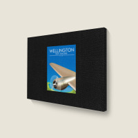 Wellington New Zealand Flight Poster 1.png Landscape Canvas Print | Artistshot