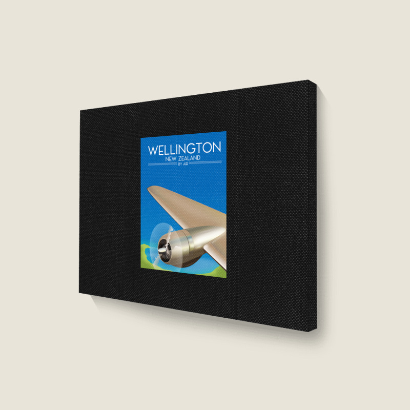 Wellington New Zealand Flight Poster 1.png Landscape Canvas Print | Artistshot