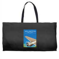 Wellington New Zealand Flight Poster 1.png Weekender Totes | Artistshot