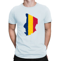 Chad Flag Map Drawing Line Art T-shirt | Artistshot