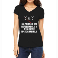 Gas Prices High Oil In Texas Dipsticks Women's V-neck T-shirt | Artistshot