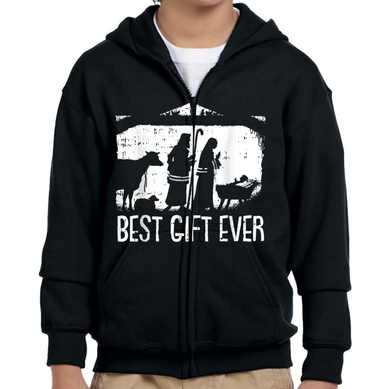 Best Ever Christmas Cool Jesus Nativity Scene Christian T Shirt Youth Zipper Hoodie by bettincam | Artistshot