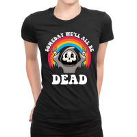 Artistshot Limited Edition Existentialism Goth Girl Grim Reaper I Spea Ladies Fitted T-shirt | Artistshot