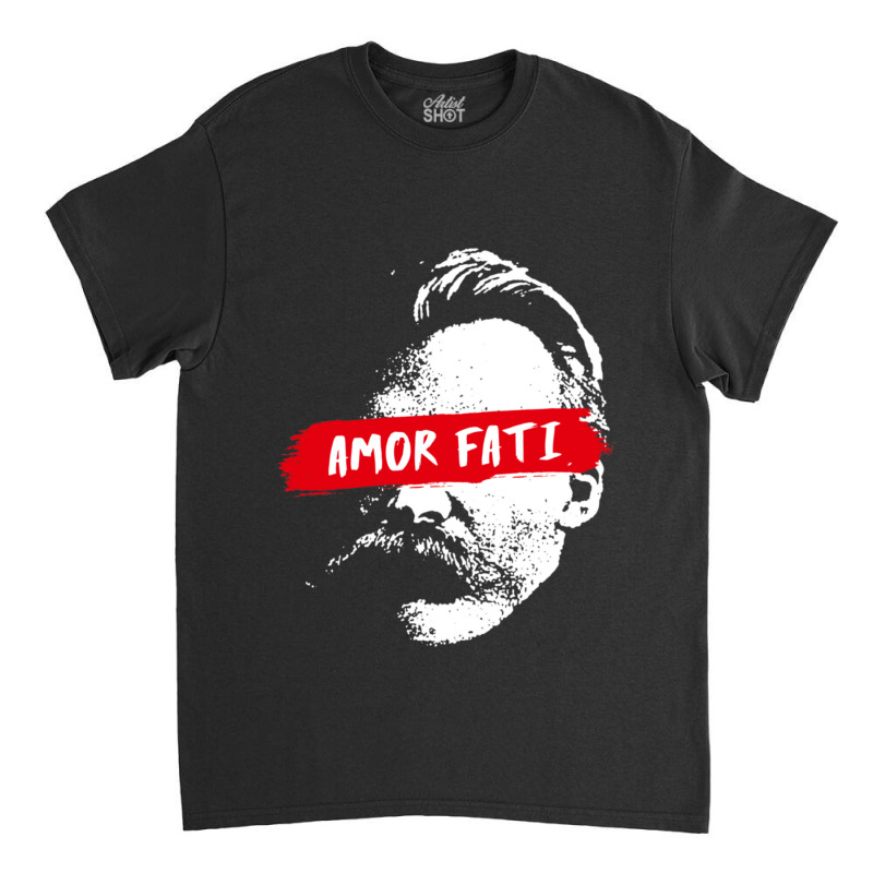 Friedrich Nietzsche With Eye Cover Amor Fati Classic Classic T-shirt by NancyAllen | Artistshot