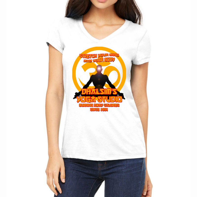 Dhalsims Yoga Studio Women's V-Neck T-Shirt by wungdrgamg | Artistshot