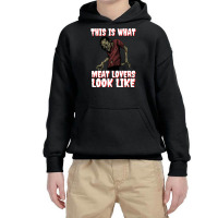 This Is What Meat Lovers Look Like Go Vegan Plant Based Dairy Is Scary Youth Hoodie | Artistshot