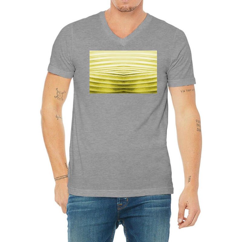 Water Reflection Abstract Hypnotic   Yellow Vintage Look V-Neck Tee by gjovolyanaj | Artistshot