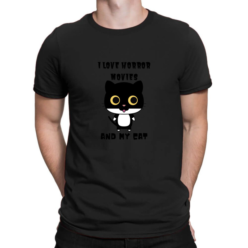 I Love Horror Movies And My Cat 1 T-shirt | Artistshot