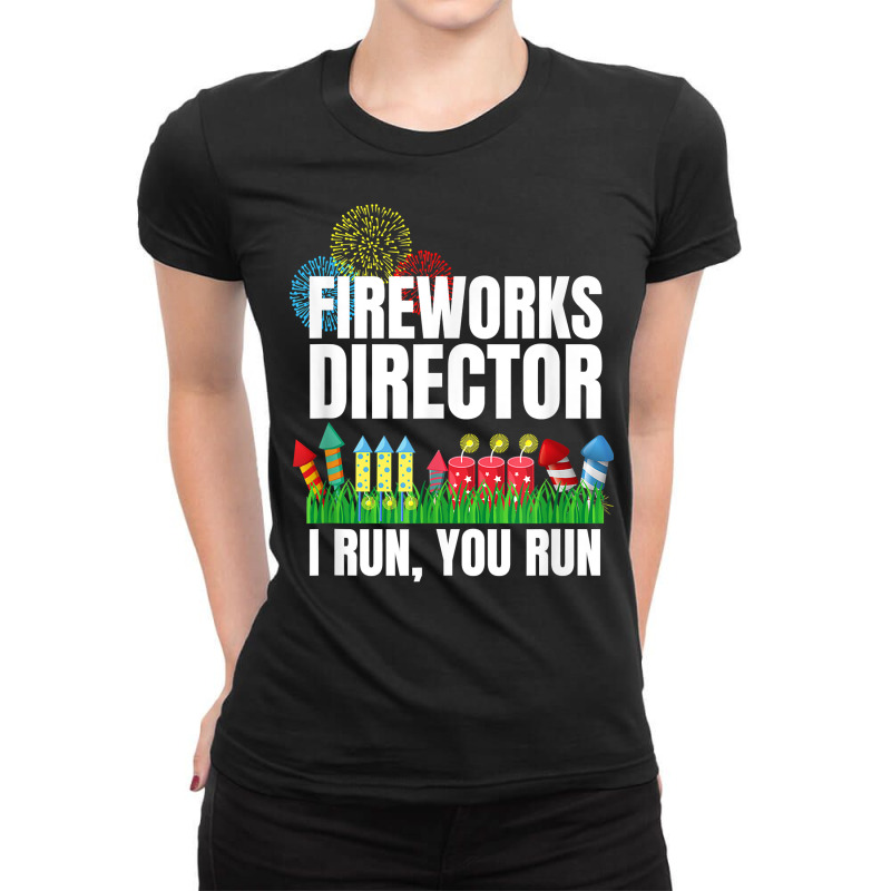 Bonfire Night Fireworks Director I Run You Run Guy Fawkes T Shirt Ladies Fitted T-Shirt by polioukhi | Artistshot