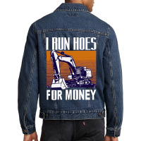 Funny Operating Engineer Men Denim Jacket | Artistshot