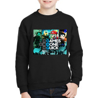 Games Done Quick   Combined Art Youth Sweatshirt | Artistshot