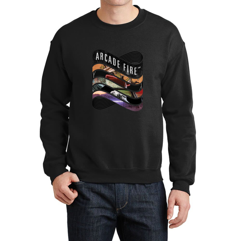 Arcade Fire - Discography Crewneck Sweatshirt by JimmyChandler | Artistshot