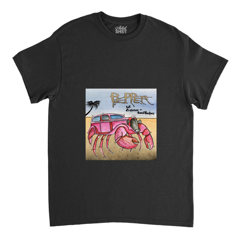 Pepper Pink Crustaceans And Good Vibrations Classic T-shirt | Artistshot