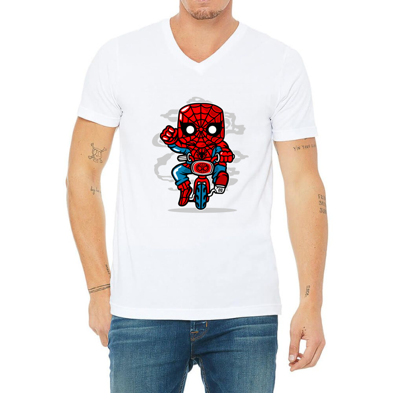 Spidey Minibike V-neck Tee | Artistshot