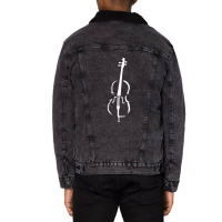 Cello Instrument Sweatshirt Unisex Sherpa-lined Denim Jacket | Artistshot