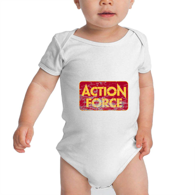 Action Force (distressed) Baby Bodysuit by kumkunari | Artistshot