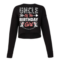 Uncle Of The Birthday Girl Cow Birthday Farm Animal T Shirt Cropped Sweater | Artistshot