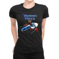 Thunder Force Iv Mega Drive Title Screen 1 Ladies Fitted T-shirt | Artistshot