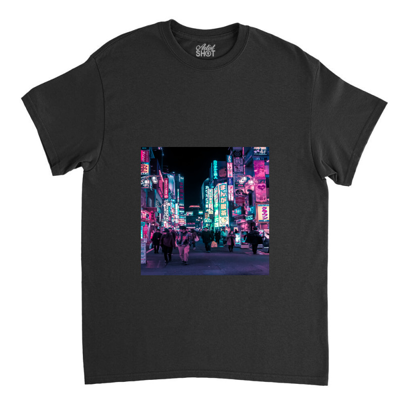 Heart Full Of Neon Cyberpunk Overload Classic T-shirt by punimsalufu | Artistshot