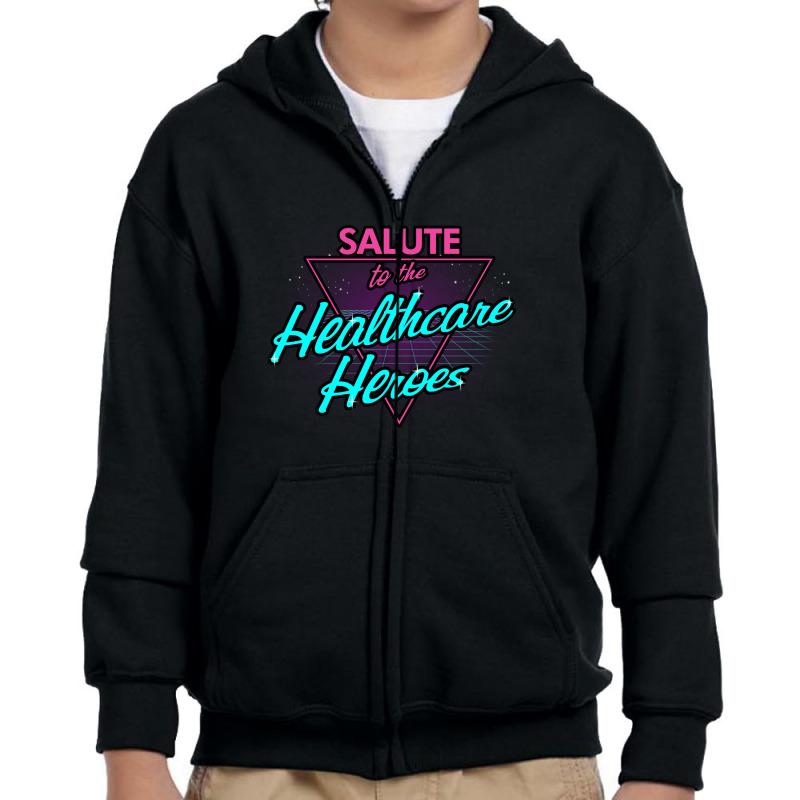 Salute To The Healthcare Heroes Youth Zipper Hoodie by Boggs | Artistshot