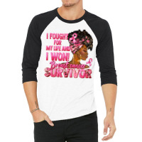 Breast Cancer Survivor I Won Black Woman 3/4 Sleeve Shirt | Artistshot