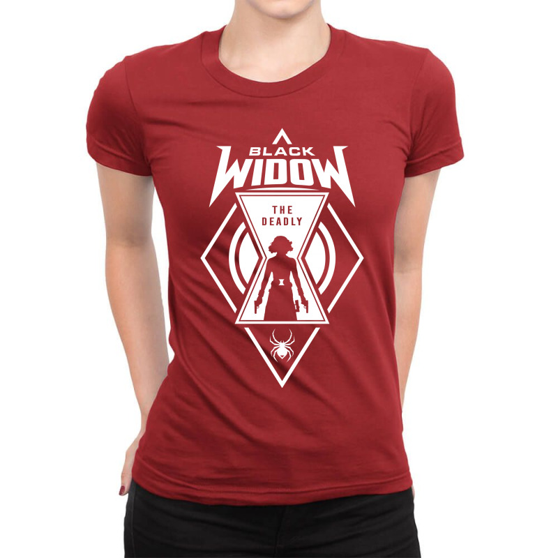 Black Widow Ladies Fitted T-Shirt by honeysuckle | Artistshot