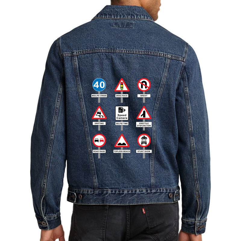 Highway Decoded All The Signs Men Denim Jacket by PauletteWatkins1 | Artistshot