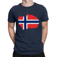 Bouvet Island Flag Map Drawing Line Art T-shirt | Artistshot