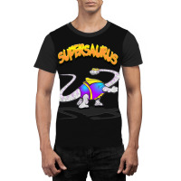 Supersaurus (kids' Cartoon Dinosaur Superhero) Graphic T-shirt | Artistshot