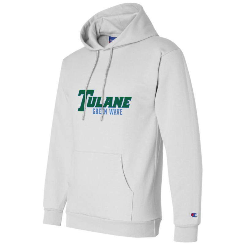 Tulane Green Gifts, Wave Wordmark Champion Hoodie | Artistshot