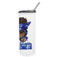 Ankylosing Spondylitis Awareness Afro Messy Bun Skinny Tumbler | Artistshot