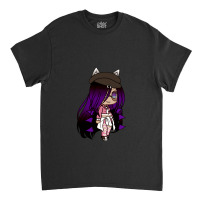 Cute Chibi Style Kawaii Anime Girl With Fox Ears And Tails Pullover Ho Classic T-shirt | Artistshot