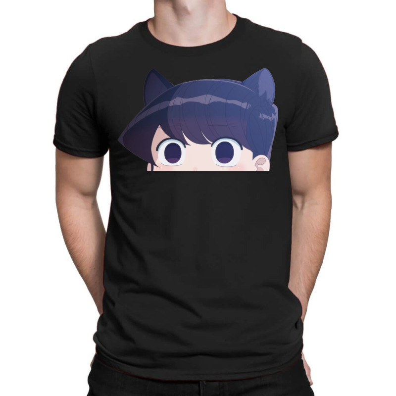 Komi-san Cat Ears Peeker T-Shirt by JohnLoechler | Artistshot