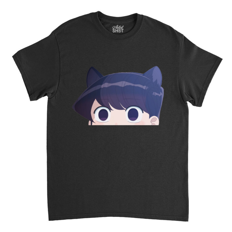 Komi-san Cat Ears Peeker Classic T-shirt by JohnLoechler | Artistshot